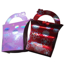 Paper Gift Bag with Silver Foil Pattern